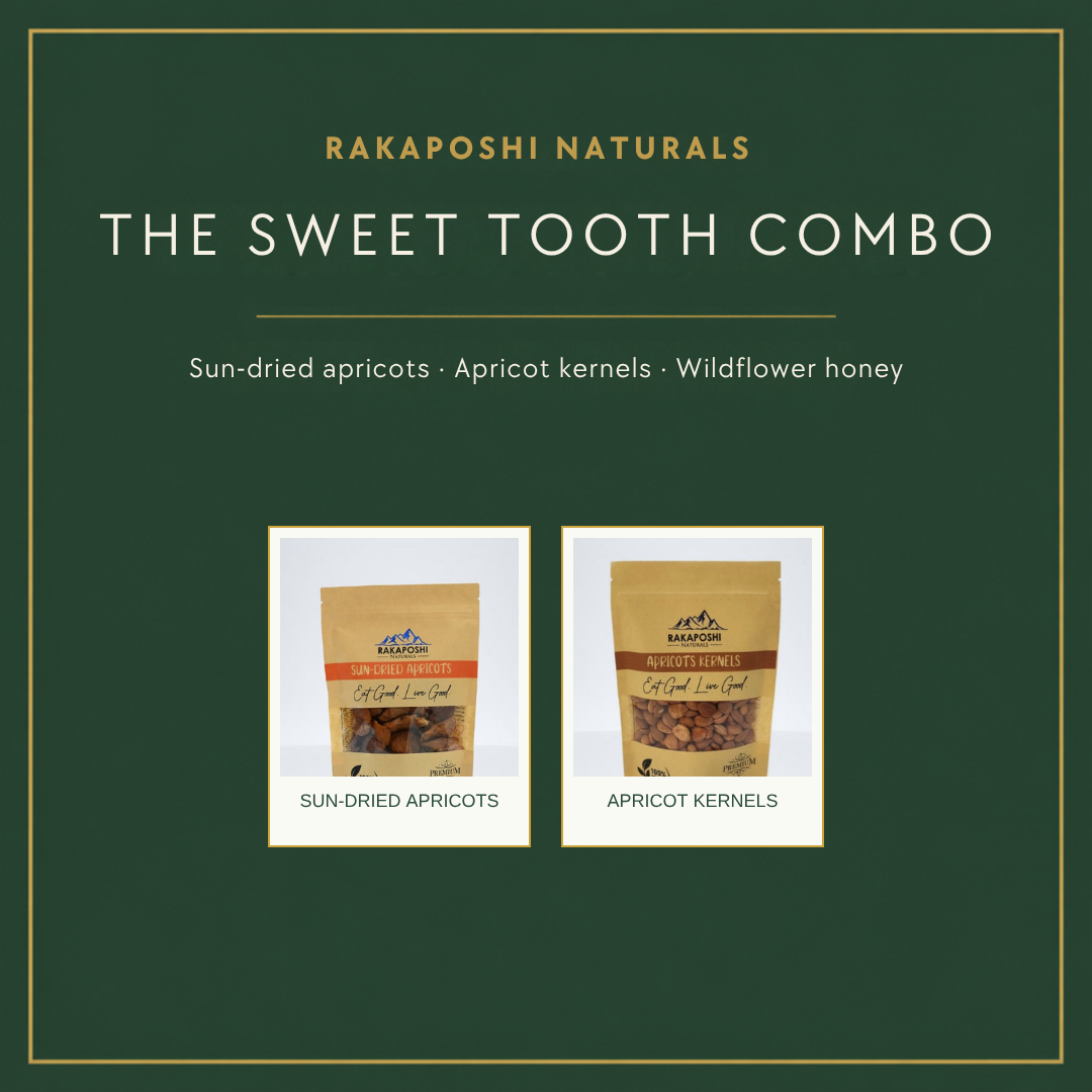 The Sweet Tooth Combo: sun-dried apricots, apricot kernels and wildflower honey
