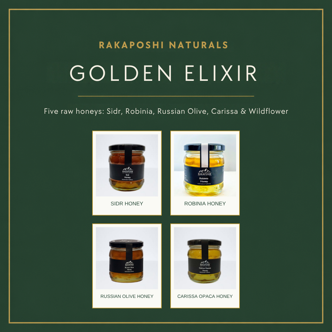 Golden Elixir raw honey gift set