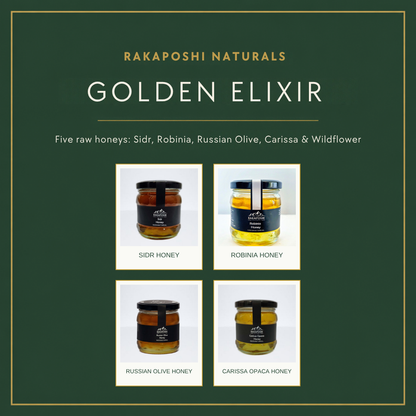 Golden Elixir raw honey gift set