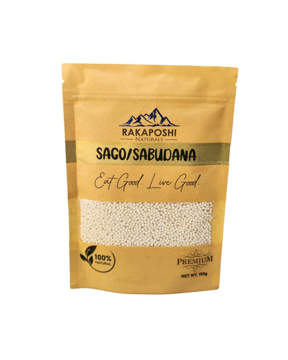 Package of Rakaposhi Sago Sabudana on a white background