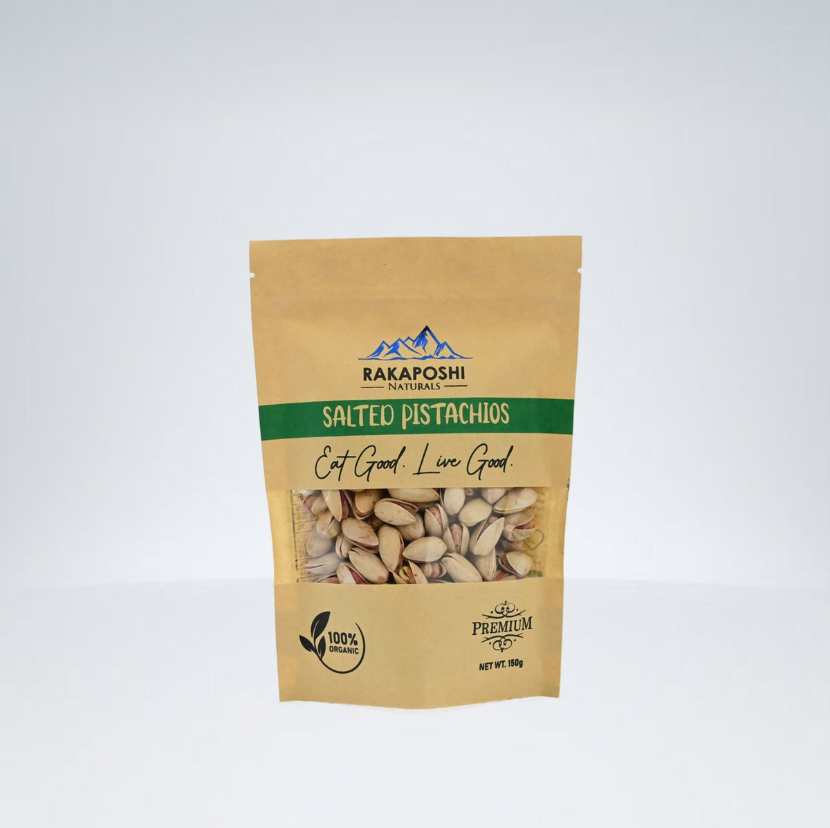 What's inside: Salted Pistachios 150g