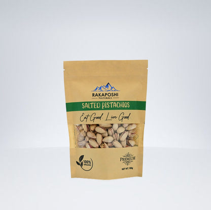 What's inside: Salted Pistachios 150g